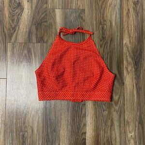 ❤️‍🔥 Vintage Murr's California Red Polka Dot Crop Top